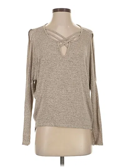 Pre-owned Caution To The Wind Pullover Sweater In Tan