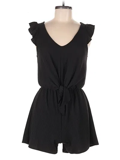 Pre-owned Caution To The Wind Romper In Black