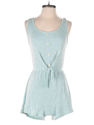 Pre-owned Caution To The Wind Romper In Blue