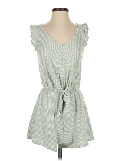 Pre-owned Caution To The Wind Romper In Green