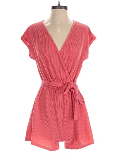 Pre-owned Caution To The Wind Romper In Pink