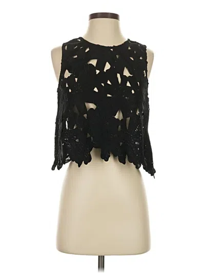 Pre-owned Caution To The Wind Sleeveless Blouse In Black