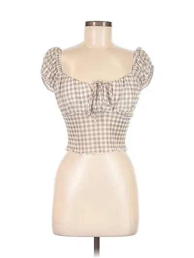 Pre-owned Caution To The Wind Sleeveless Blouse In Brown