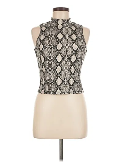 Pre-owned Caution To The Wind Sleeveless Blouse In White