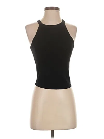 Pre-owned Caution To The Wind Tank Top Black Halter Neckline Tops