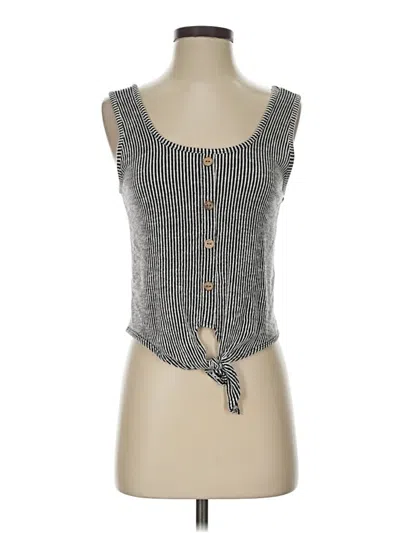 Pre-owned Caution To The Wind Tank Top Gray Strapless Neckline Tops