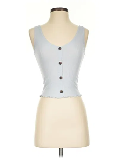 Pre-owned Caution To The Wind Tank Top Gray Sweetheart Neckline Tops