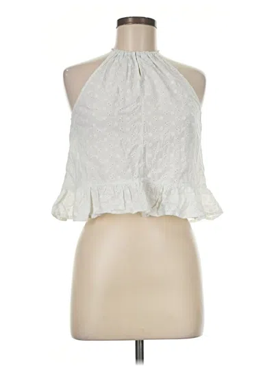 Pre-owned Caution To The Wind Tank Top Ivory Halter Neckline Tops