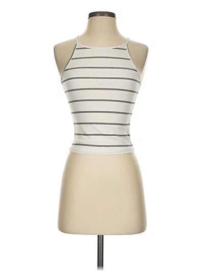 Pre-owned Caution To The Wind Tank Top Ivory Halter Neckline Tops