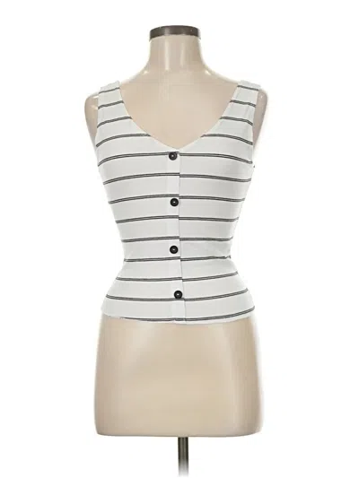 Pre-owned Caution To The Wind Tank Top Ivory Strapless Neckline Tops In White