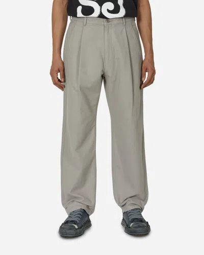 Cav Empt Brushed Soft Cotton One Tuck Trousers In Grey