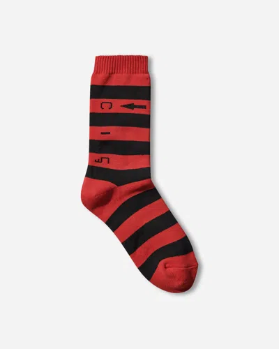 Cav Empt C.2 Stripe Socks In Red