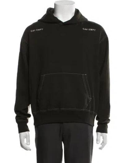 Pre-owned Cav Empt Crew Neck Long Sleeve Hoodie In Black