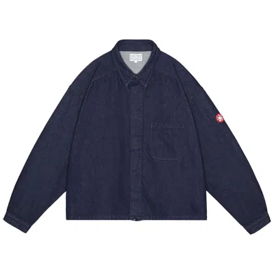 Pre-owned Cav Empt Denim Short Shirt Jacket 'indigo' | Blue | Men's Size L