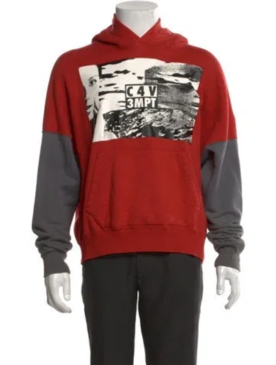 Pre-owned Cav Empt Graphic Print Crew Neck Hoodie In Orange