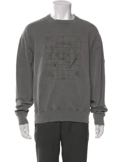 Pre-owned Cav Empt Graphic Print Crew Neck Sweatshirt In Gray