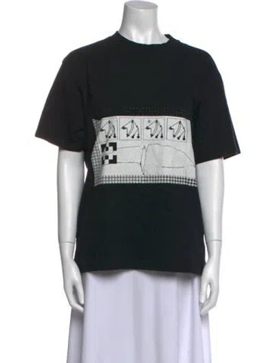 Pre-owned Cav Empt Graphic Print Crew Neck T-shirt In Black
