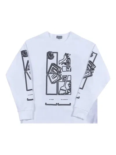 Cav Empt Md Fragments Long-sleeve T-shirt In White