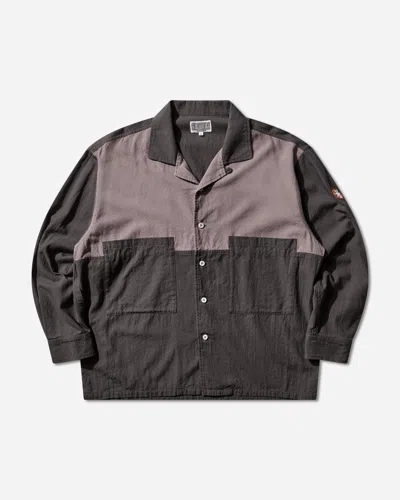 Cav Empt Men S Coloured Cotton Twill Open Shirt Charcoal In Black