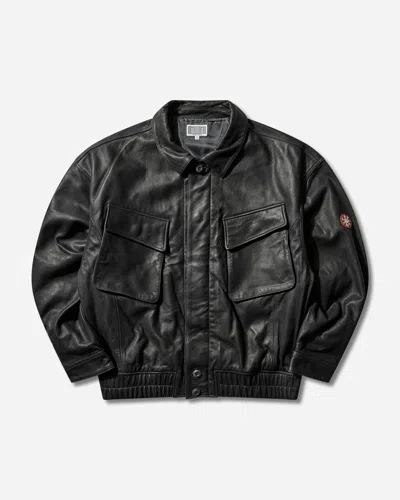 Cav Empt Men S Community Leather Jacket Grey In Black