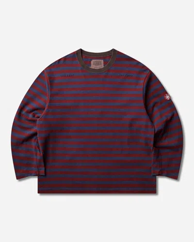 Cav Empt Men S Overdye Stripe Longsleeve T-shirt In Brown