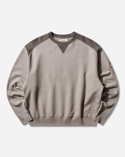 Cav Empt Men S Panel Shoulder Crewneck Sweatshirt In Sand