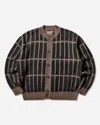 Cav Empt Men S Rectangular Bar Knit Cardigan In Brown