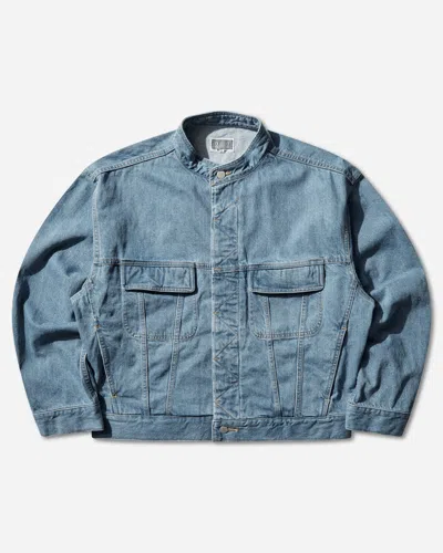 Cav Empt Men S Washed Nep Denim Trucker Jacket Indigo In Blue