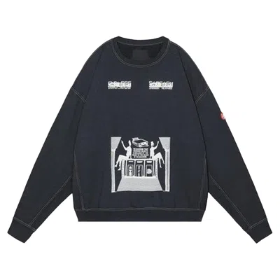 Pre-owned Cav Empt Overdye Md Machines Crewneck 'black' | Men's Size L