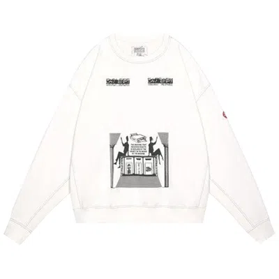 Pre-owned Cav Empt Overdye Md Machines Crewneck 'white' | Men's Size M