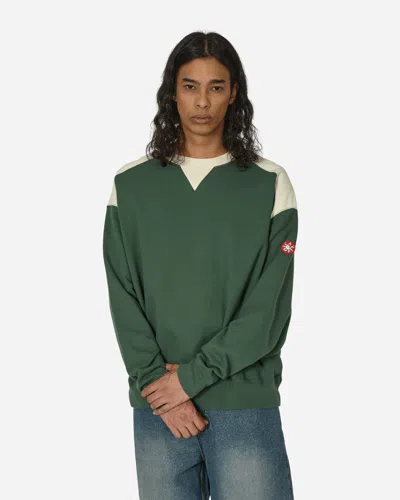 Cav Empt Panel Shoulder Crewneck Sweatshirt In Green