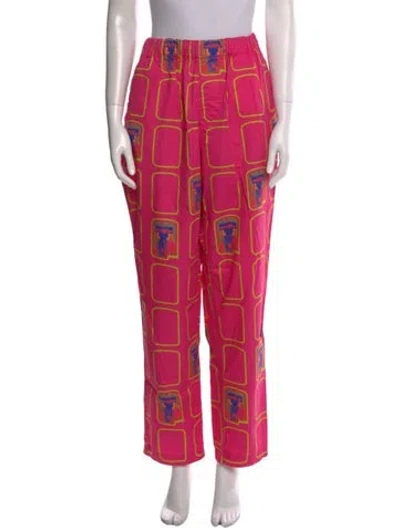 Pre-owned Cav Empt Printed Straight Leg Pants W/ Tags In Pink