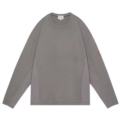 Pre-owned Cav Empt Side Seam Double Knit Long-sleeve 'grey' | Men's Size L In Gray