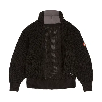 Pre-owned Cav Empt Twill Back Side Knit 'charcoal' | Black | Men's Size Xl
