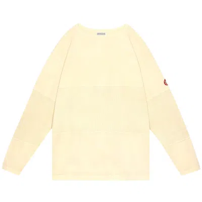 Pre-owned Cav Empt Wide Rib Cut Double Knit Boat Neck 'yellow' | Men's Size Xl