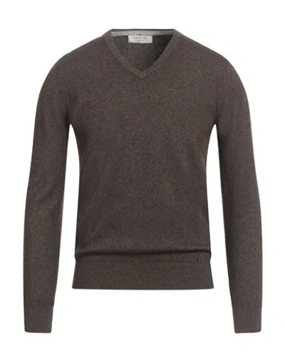 Cavalieri Man Sweater Dark Brown Size 36 Cashmere