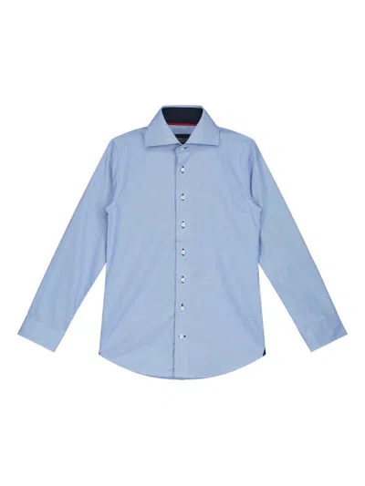 Cavallaro Napoli Kids' Plaid Shirt In Blue