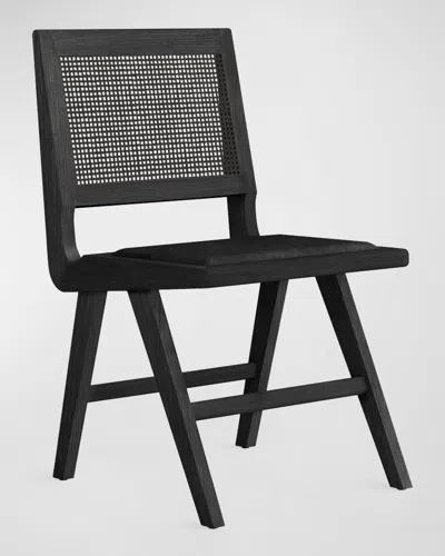 Cavalletto Home Cane Dining Side Chair, Set Of 2 In Black Romano