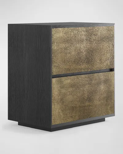 Cavalletto Home Eporedia 2-drawer Nightstand In Black Romano