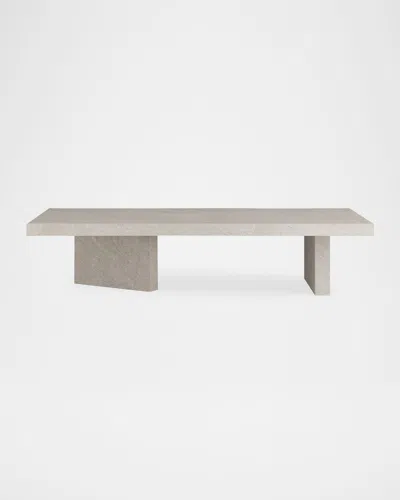 Cavalletto Home Foundry Coffee Table In Off White Stone
