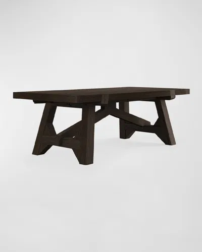 Cavalletto Home Italian Country Dining Table With Two Leaves, 86" In Banco Brown