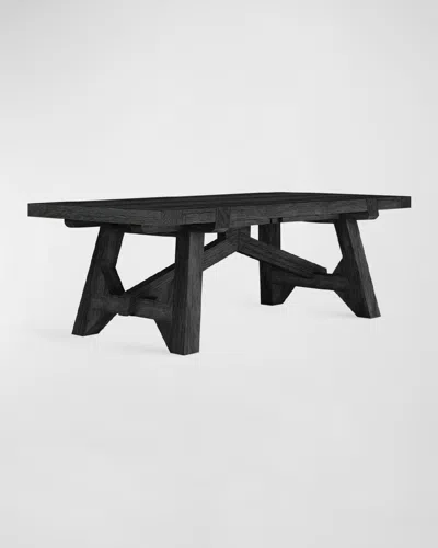 Cavalletto Home Italian Country Dining Table With Two Leaves, 86" In Black Romano