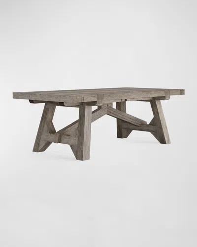 Cavalletto Home Italian Country Dining Table With Two Leaves, 86" In Smoked Oak