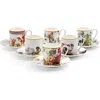 Cavalli 6pcs Coffee Cup & Saucer With Luxury Box In Multi
