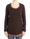 Cavalli Women  Crewneck Sweater In Brown