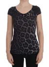 Cavalli Women Dark  Leopard Modal  Blouse Top