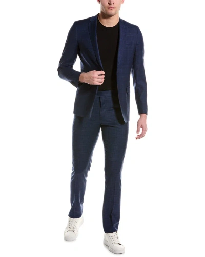 Cavalli Class 2pc Slim Fit Wool Suit In Blue