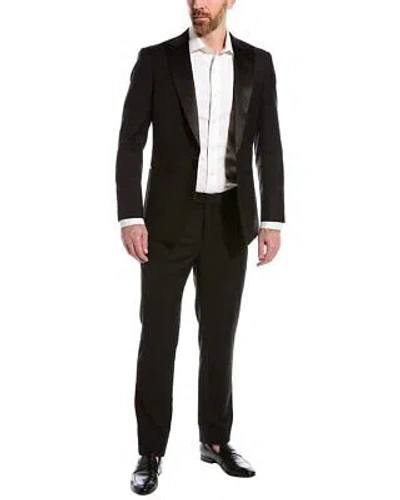 Pre-owned Cavalli Class 2pc Slim Fit Wool Suit Men's In Black