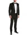 Cavalli Class 2pc Wool-blend Tuxedo Suit In Black