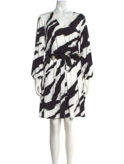 Pre-owned Cavalli Class Animal Print Mini Dress In Black